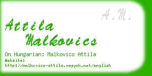attila malkovics business card